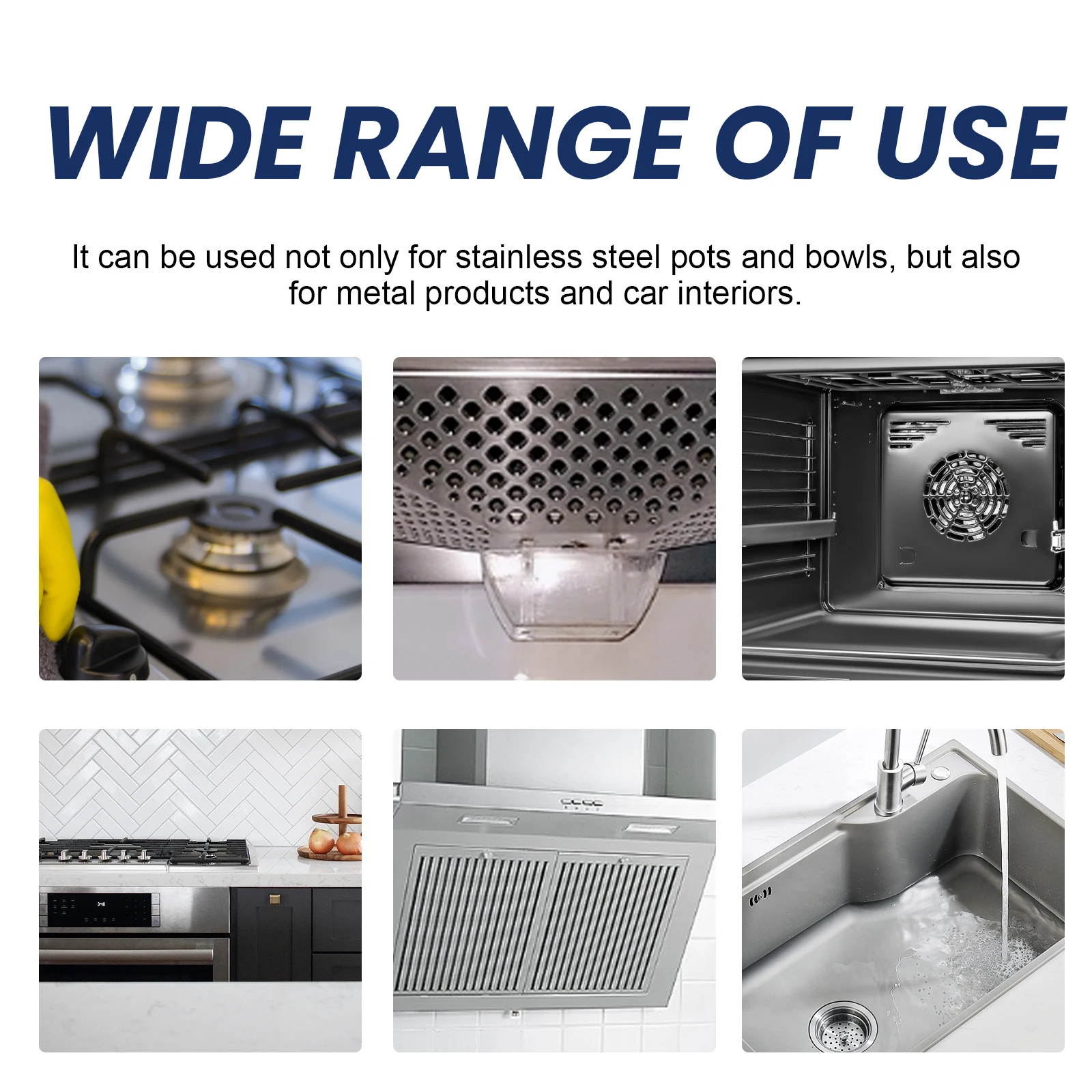 Stainless steel cleaning paste Kitchen utensils POTS and pans clean with heavy oil and rust