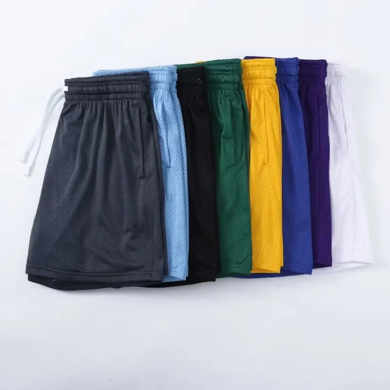 Manufacturer wholesale mens blank shorts 5 inch quick drying plain custom graphic sublimated logo mesh sports shorts