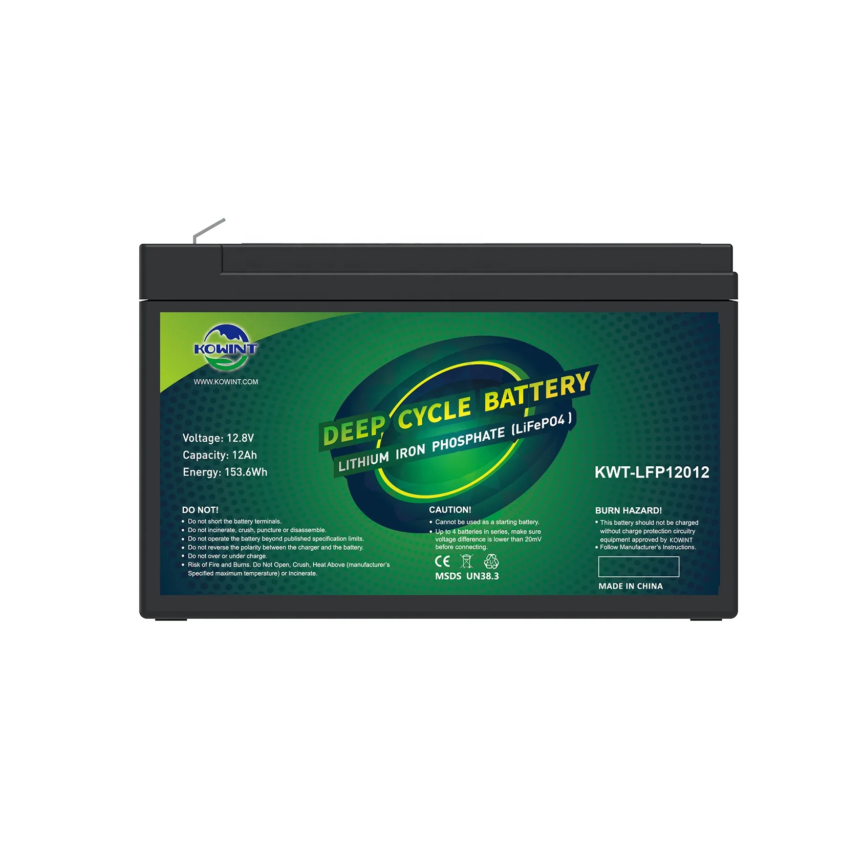 KOWINT BSLBATT lithium iron phosphate lifepo solar system cell dry battery 24v 100ah lithium lifepo4 battery