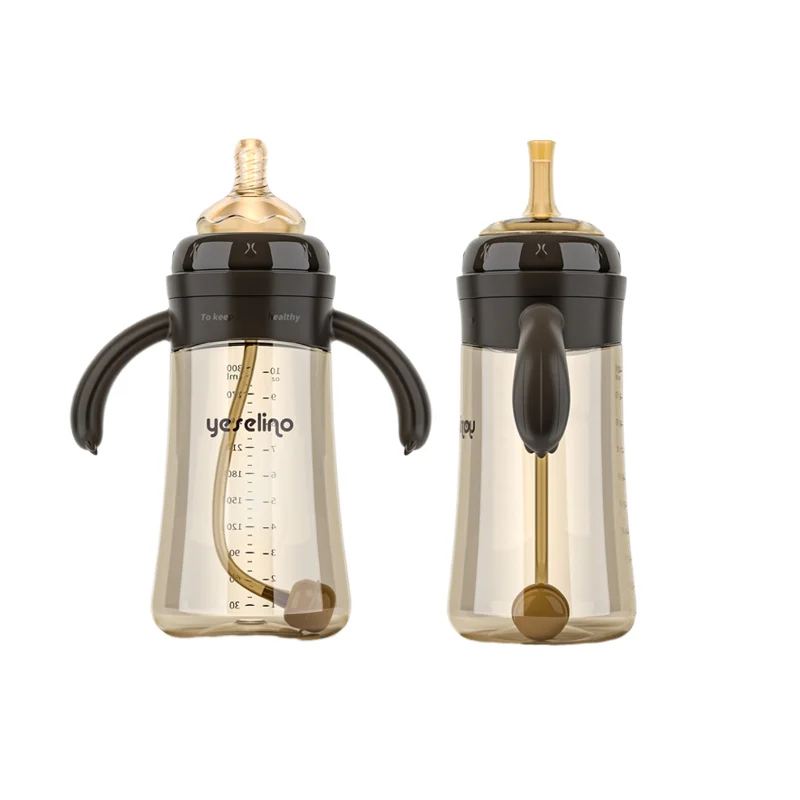 Anti-Colic Baby Feeding Bottle PP with ergonomic Handle - BPA-Free Unique Carton Design Graduated 240ml Capacity for Newborns