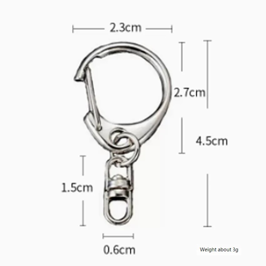 Free sample metal letter key buckle nickel key chain Custom Accessories Key chain