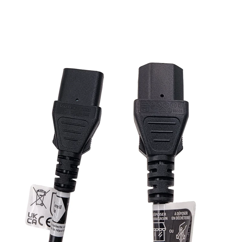 CEE7/7 Schuko Plug Power Cord with IEC C13 Connector, Complete Certificate