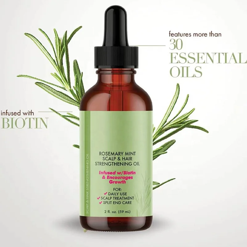 Hair Care Natural Organics Rosemary Mint Hair Growth Oil Strengthening Nourishing Conditioning Hair Oil