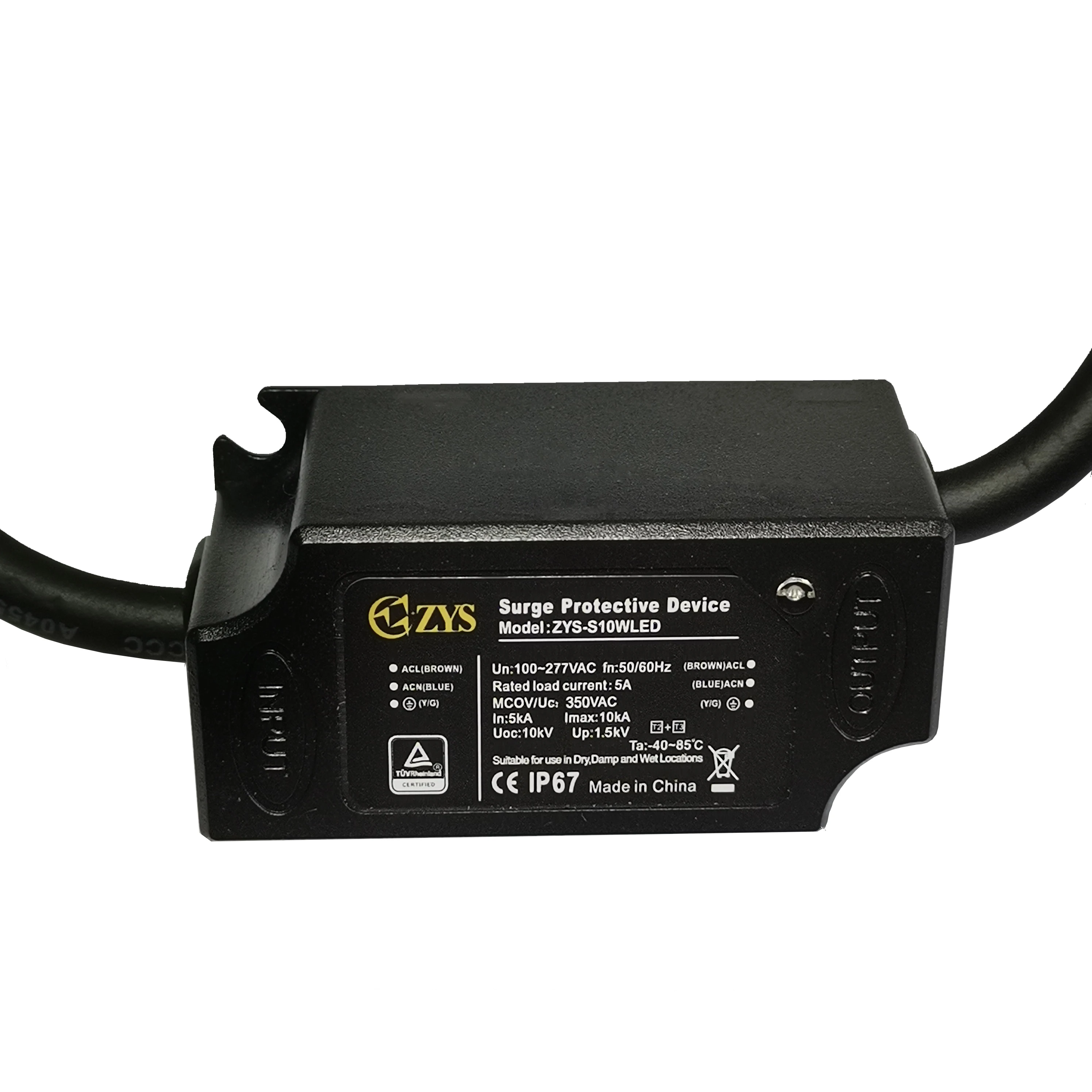 High Quality 5 Years Warranty 10kV 10kA Series Connection LED Lights Street Light SPD IP67 Uc 277V