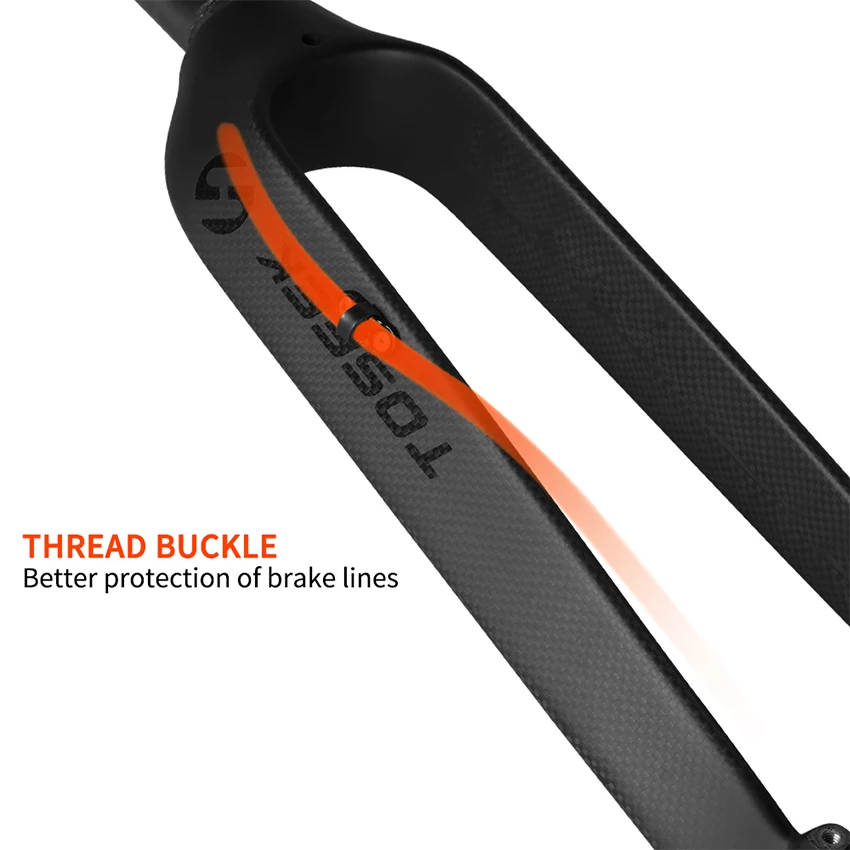 TOSEEK Mtb Rigid Bike Fork 27.5 29er Disc Brake Front Fork Manufacturers Carbon Front Fork For Mountain Bike