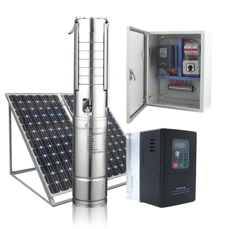 4 inch 7.5kw popular solar powered hybrid ac pump 5hp deep well water pumping kit for irrigation and agriculture