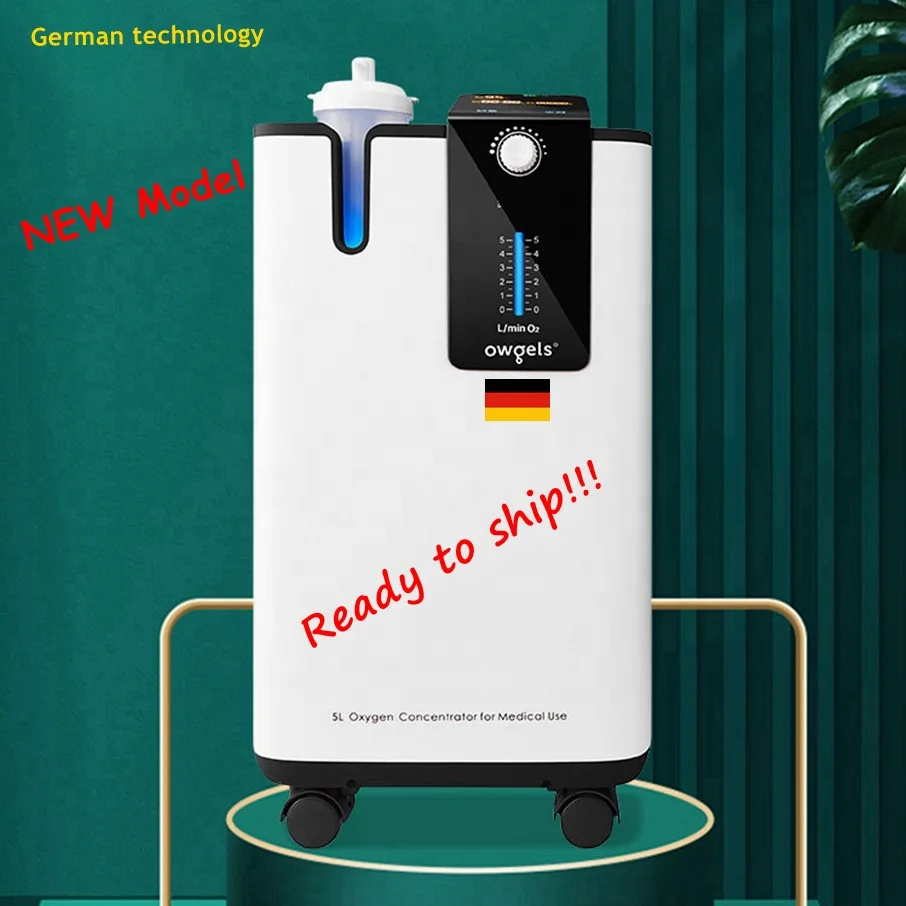 New Version Owgels CE ISO 5L Oxygen Concentrator Machine Oxygen Concentrator Used For Medical and Home LED Display Touch Screen