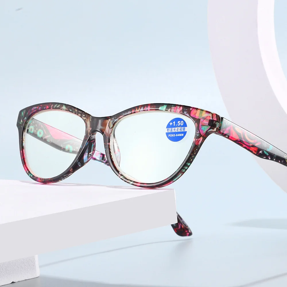Модные Цветные горячие продажи женские очки для чтения Cateye очки с защитой от синего света с заводским логотипом