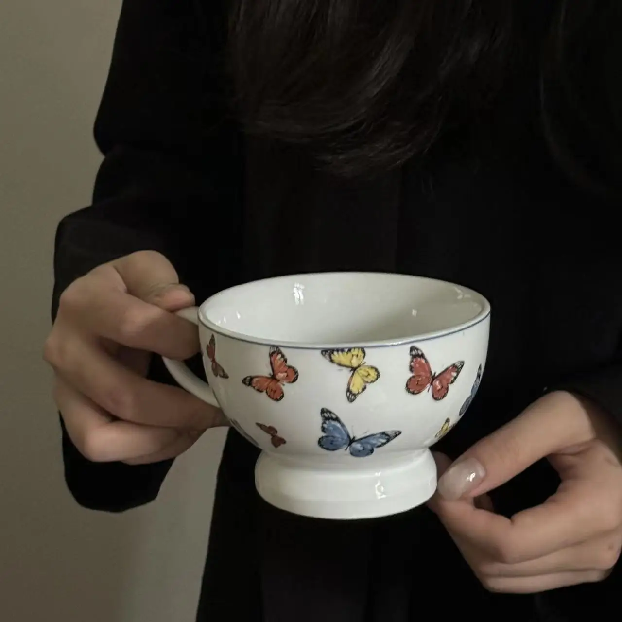 JINXIN персонализированные кофейные кружки милые Мультяшные Бабочки Керамическая Кружка для сублимационной гравировки логотипа
