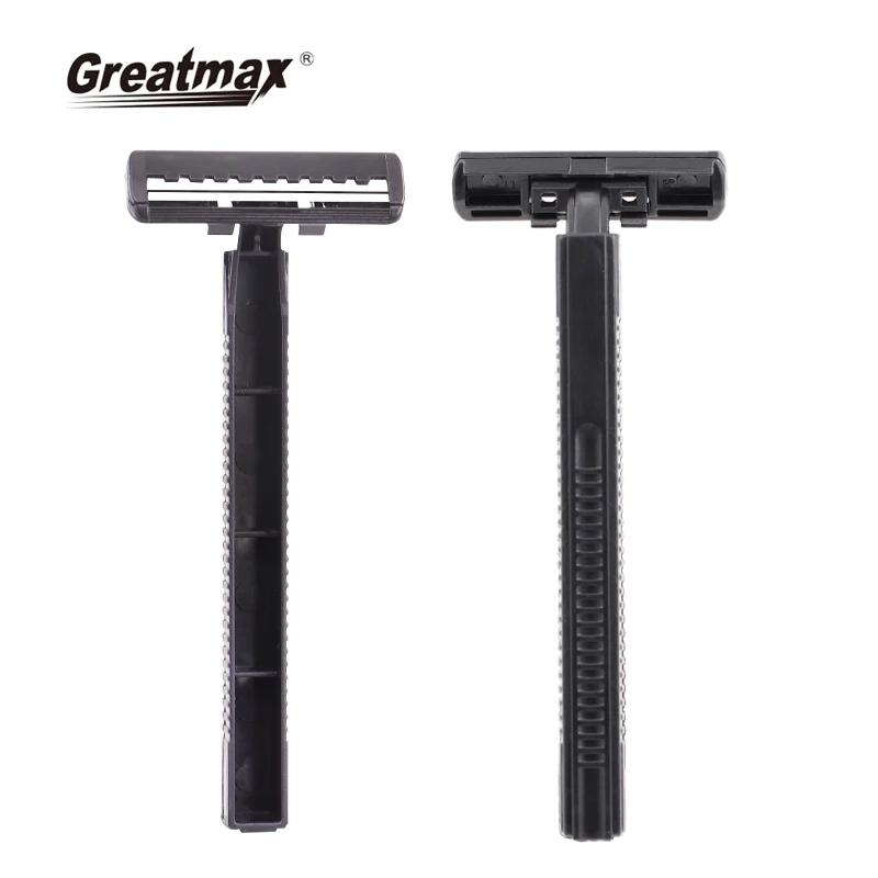 Мужские бритвенные лезвия, бритвенный нож с двойным лезвием, Мужская пластиковая ручка, оптовая продажа бритвы