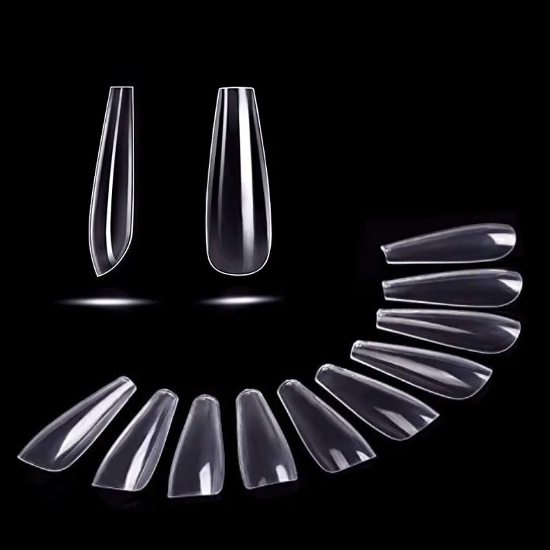 The new!! press on nails  come in a box of 100 pieces French ballet Fully covered fingernails Professional wholesale nail tips