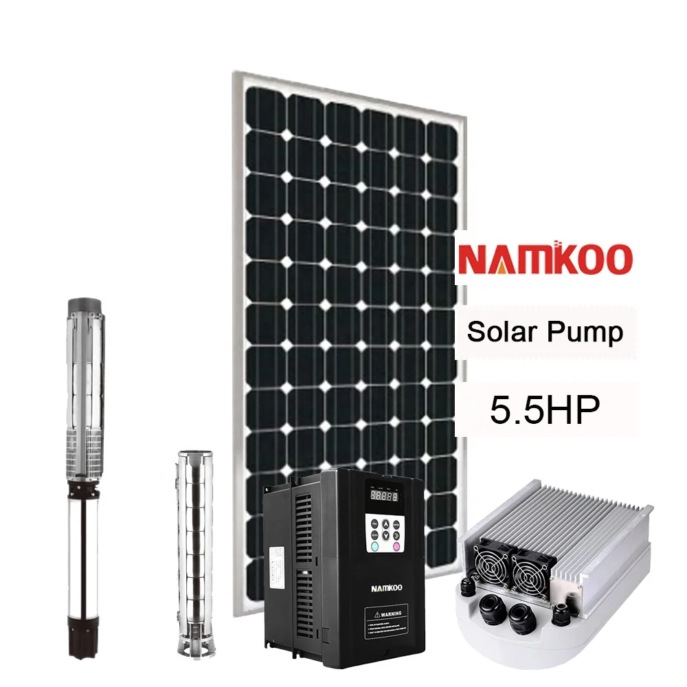 Popular Quality Solar Water Heating Pump for Home 5.5hp/4kw AC Solar Plate High Pressure Multistage Pump CE TUV IEC ROHS 4kw