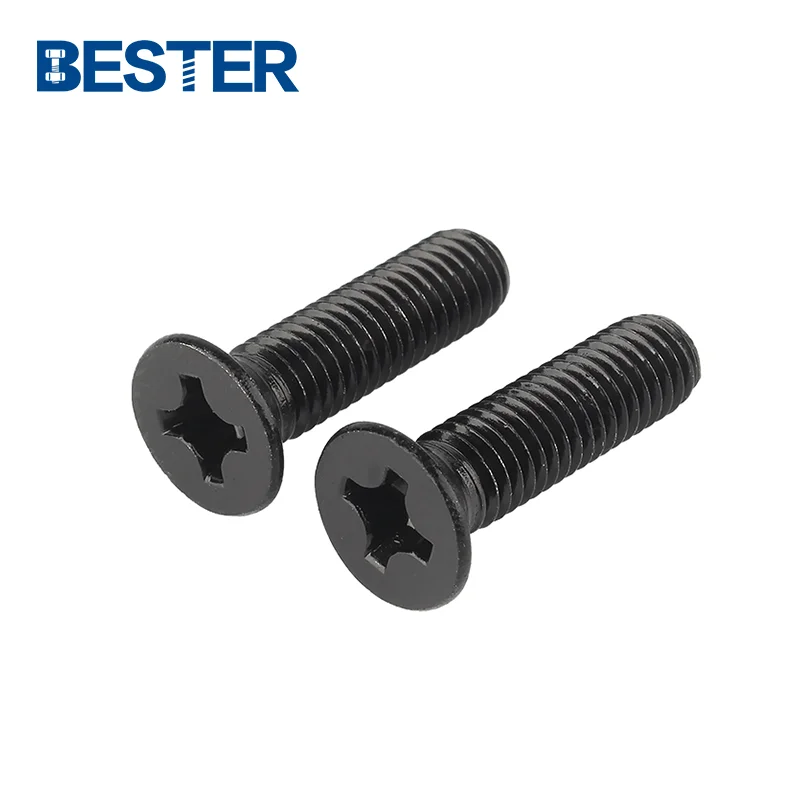 DIN7500 steel black zinc nickel Cross Recessed torx six lobe flat countersunk head tooth lock Triangle thread rolling screw