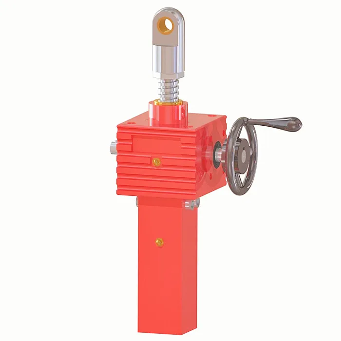 SJA series worm gear screw jack cubic housing with hand wheel