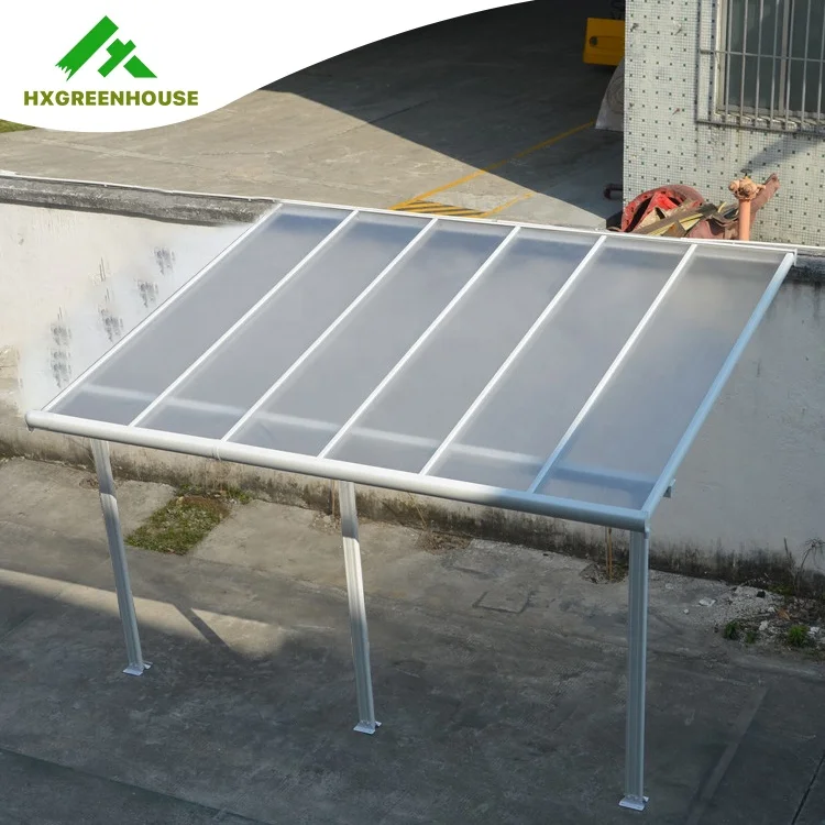 Solid Blind Aluminium Profile Polycarbonate Outdoor With Aluminum Retractable Canopy Awning Patio Cover
