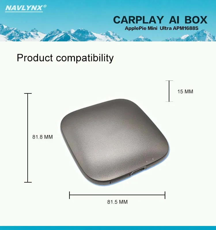 NAVLYNX aplepie mini Ultra CarPlay AI Box для универсального Android 14 13 беспроводной автомобильный 4G 64G GPS WIFI LTE адаптер dongle Toyota