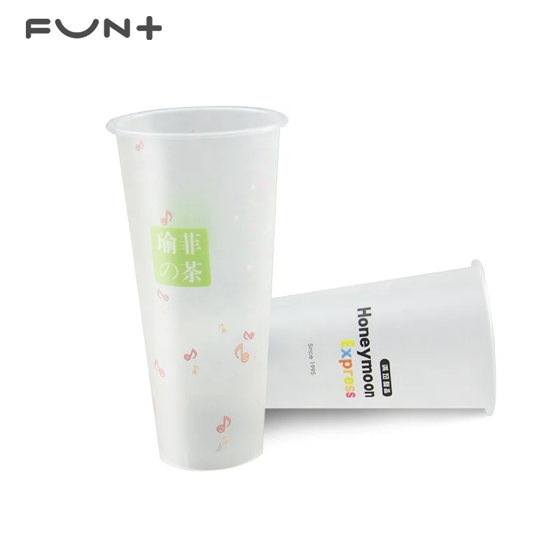 700ml 24oz film inner PP injection molding  milk tea cup or juice cup for coffee shop