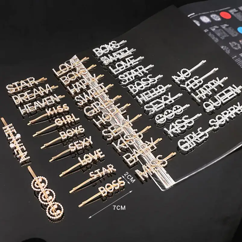 Торговая гарантия ZJD004, 2020, заколка для волос с надписью love queen на английском языке, популярные блестящие аксессуары для волос со стразами из циркония, Дамский Шарм, украшение