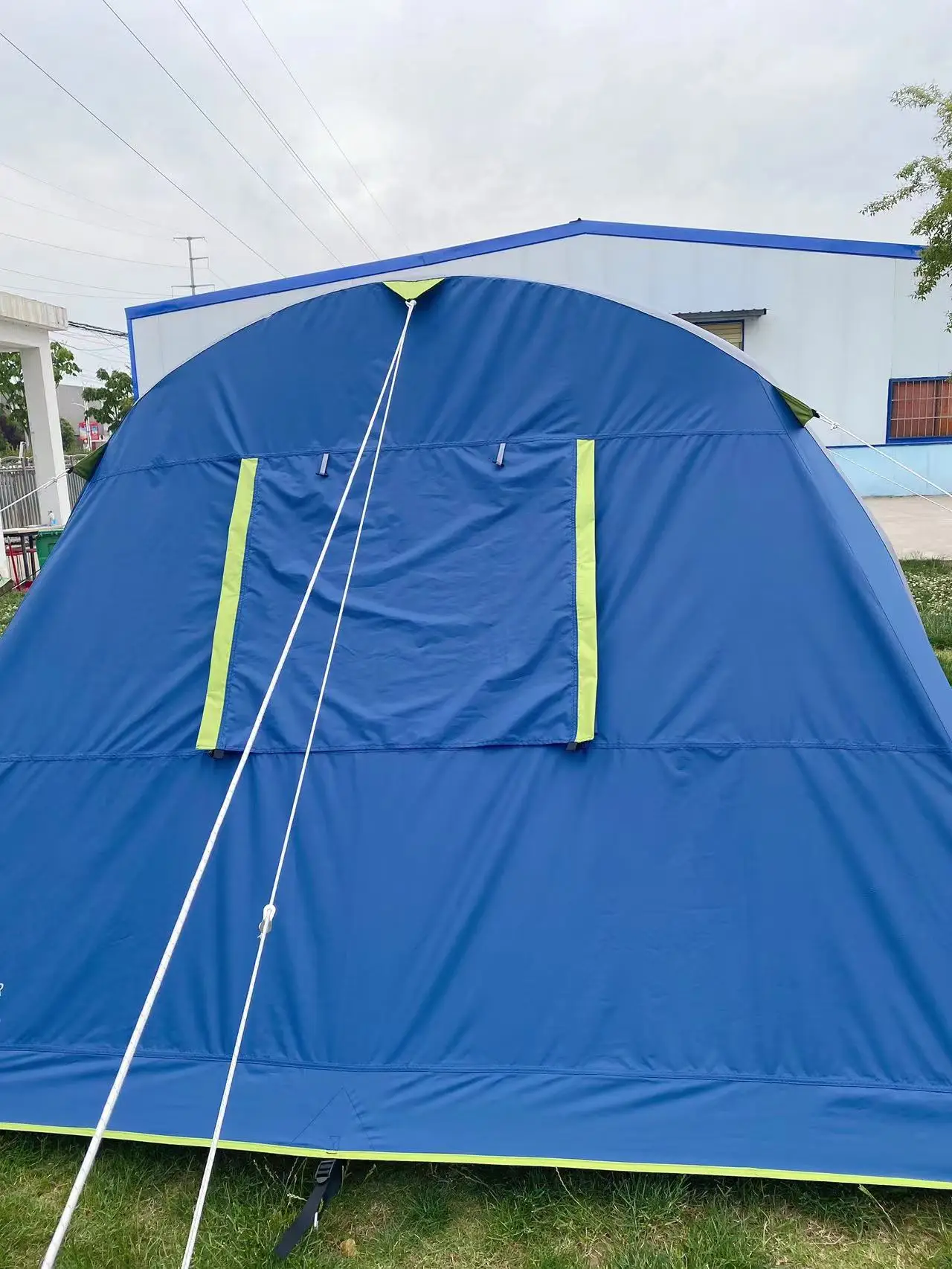 OEM 3 season outdoor waterproof big air pole  3 person 1 room camping tunnel inflatable tent