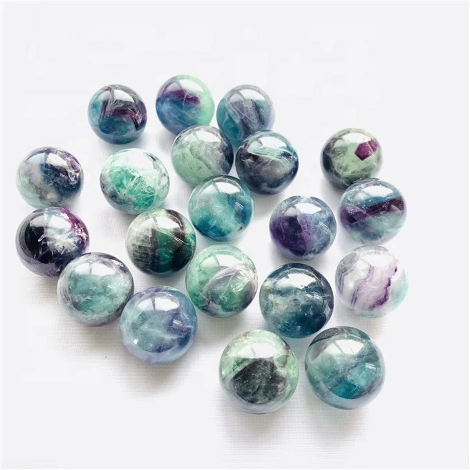 Semi-precious rainbow fluorite crystal ball sphere colorful fluorite Stone Quartz Crystal Ball Sphere