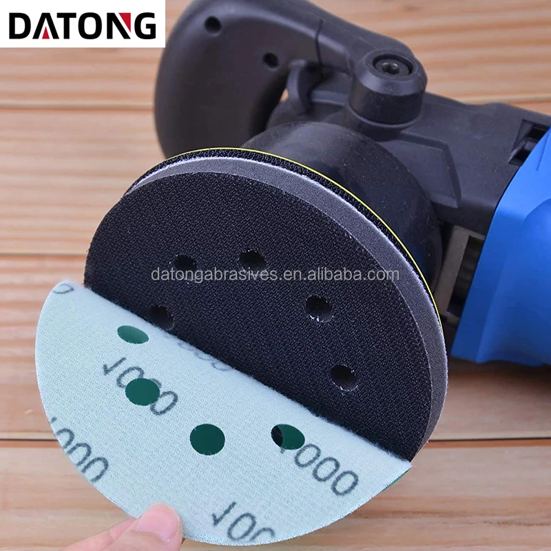 Datong High quality abrasives sand paper 5 inch 125mm Grit 100 8holes Round Ceramic green Sanding Disc For Metal and