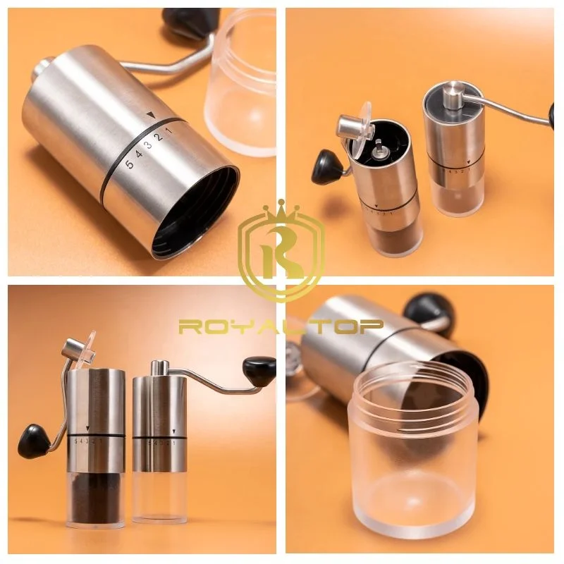 Wholesale portable Espresso Grinder Speed Adjustable Manual Coffee Grinder Gift Set molino de cafe with conical burrs