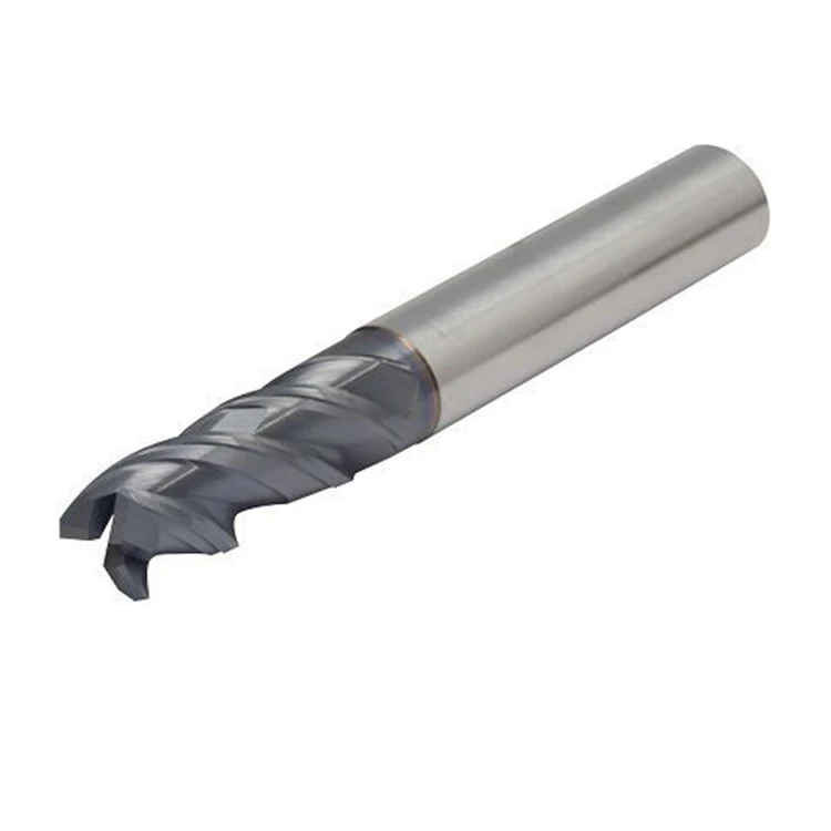 HRC50 3 Flute Square End Milling Tools Titanium Metal Machining CNC Hard Alloy Carbide Tool Tungsten Steel Extended Handle