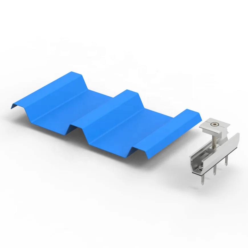 Solar trapezoidal metal roof racking system Solar Mini Rail With EPDM