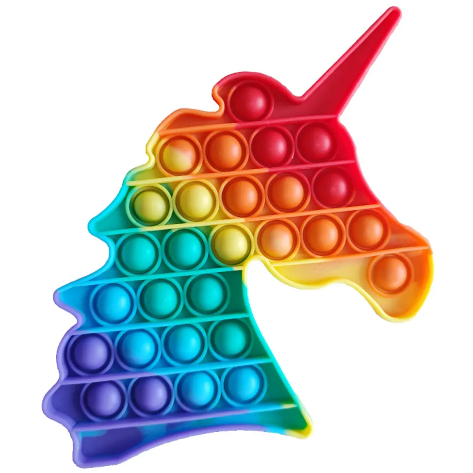 Pop Fidget Toys Unicorn and Dinosaur Push Pop Bubble Sensory pointless Game Poppi Toys Kits  for Kids Adults stress relief fidget pop toys