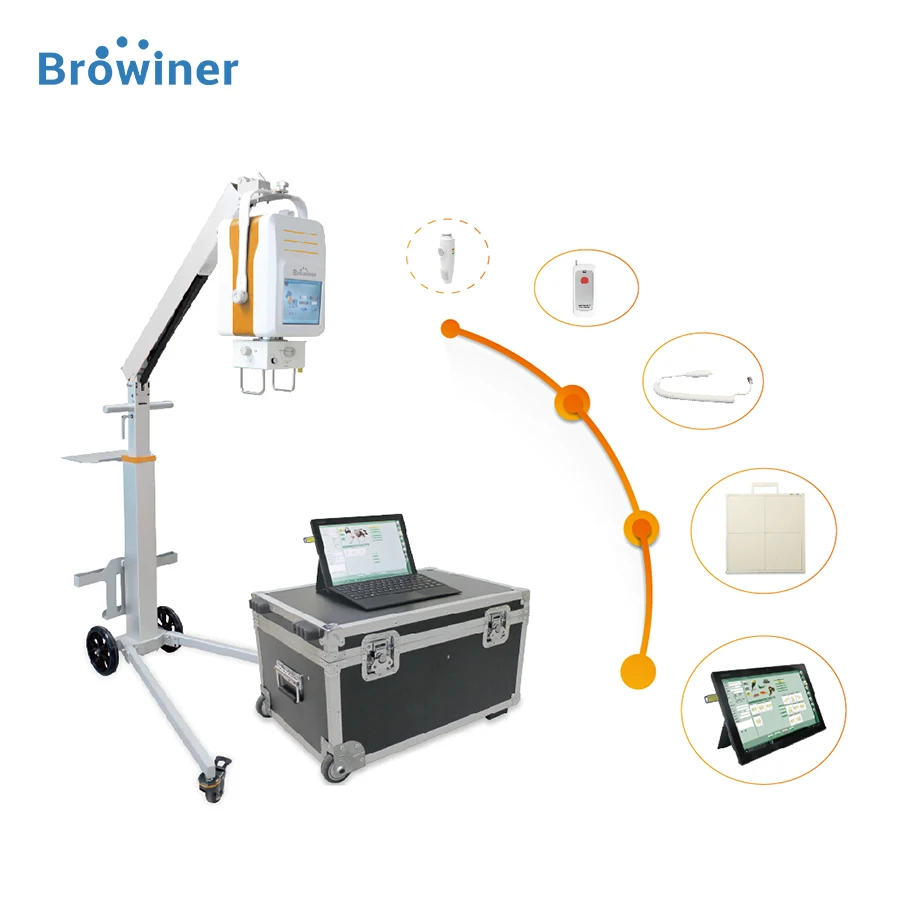 Browiner Factory Supplies Portable Veterinary Xray System Medical Veterinary X-ray Machine for animals Beatle-05VB-S