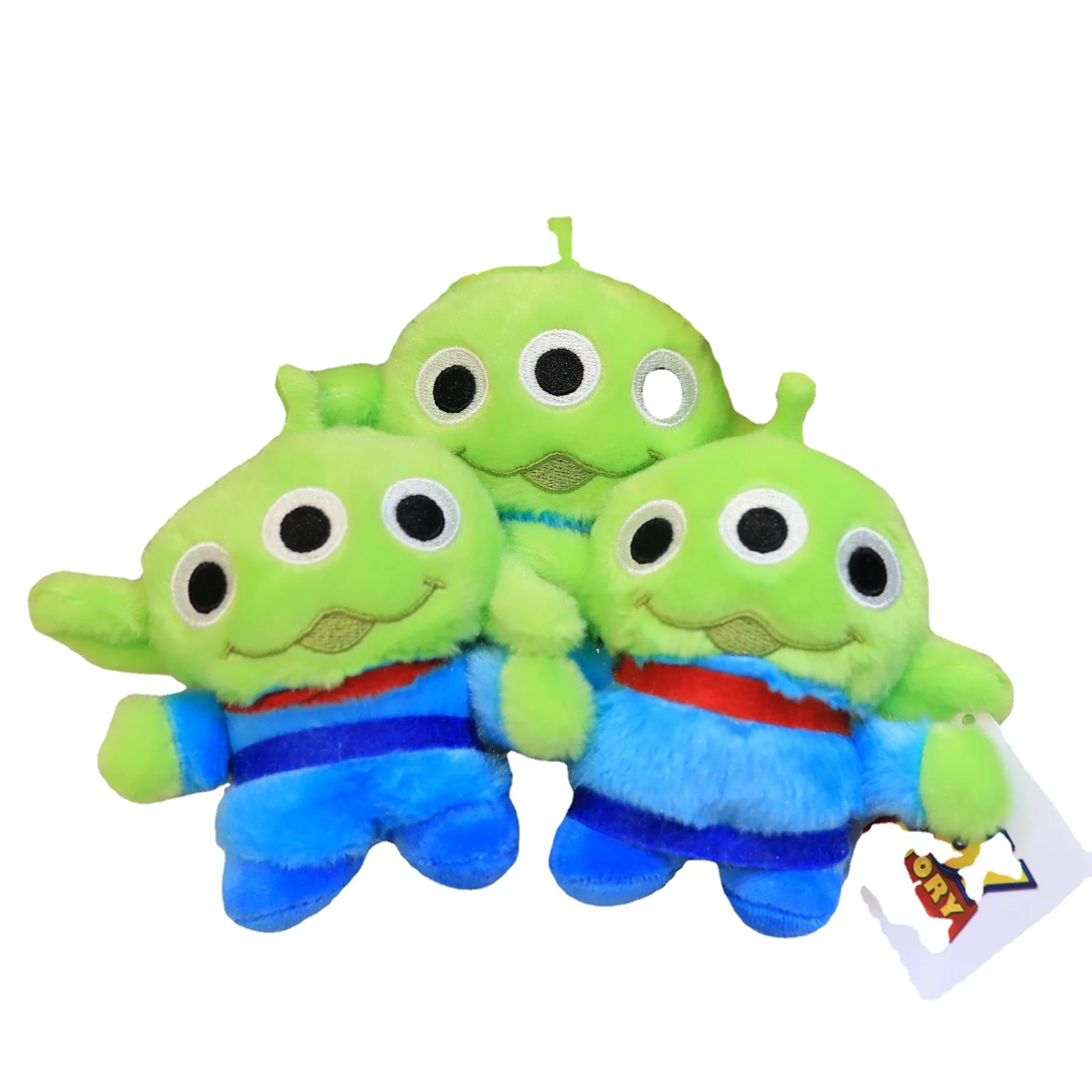 Wholesale 12cm Toy Story Aliens Plush Keychain Cute Stuffed Plush Pendant