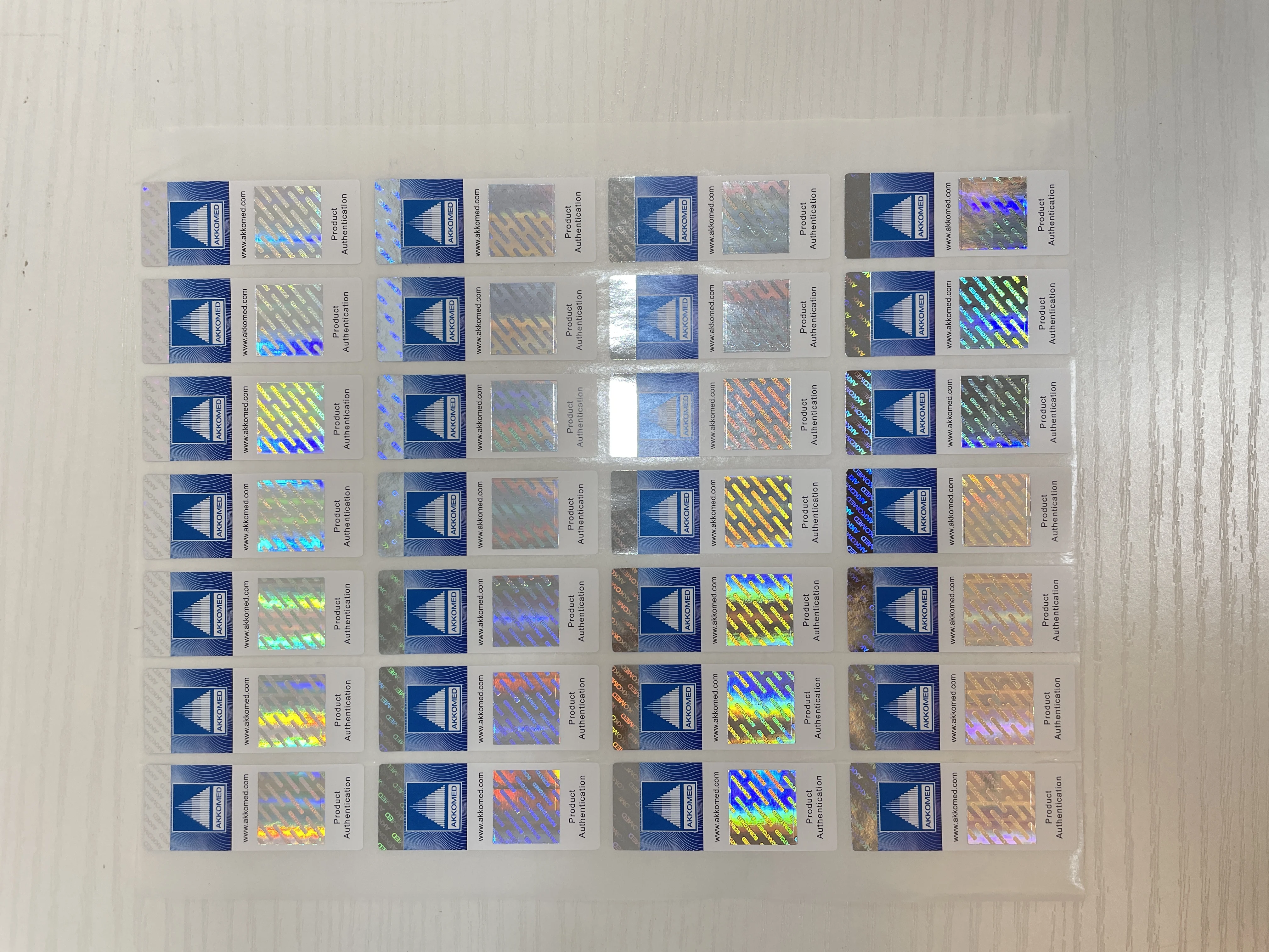 Custom Anti-fake Hologram Sticker Authenticity Security Sequence Codes and Floating Patterns Logo Label