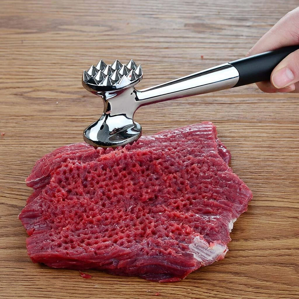 Бесплатный образец, двусторонний молоток для мяса, молоток для мяса и птицы, инструменты для мяса и птицы, USU 304, нержавеющая сталь