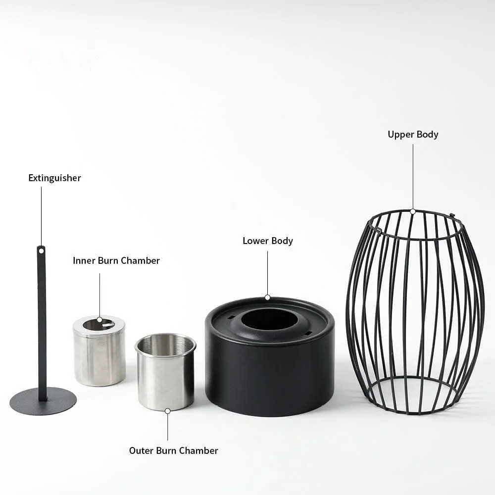 Superior Quality Indoor/Outdoor Modern Style Steel Fire Pit Table with Ethanol Burner Oil Lamp Fireplace Made in China