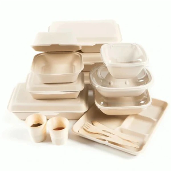 Biodegradable Disposable 100% Natural Compostable Sugarcane box Clamshell Bagasse food container