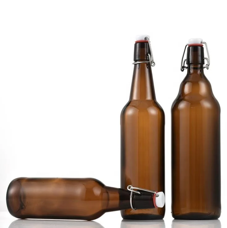 Swing Top Bottles with Airtight Lids for Oil Vinegar Beverage Liquor Beer Water Soda 330/500/750/1000 ml