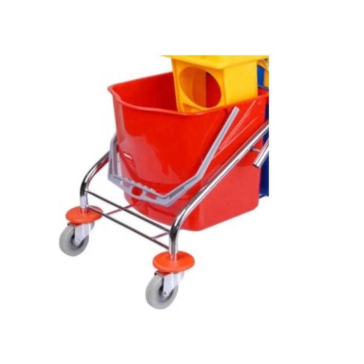 46L Double Mop Wringer Trolley with Side Press