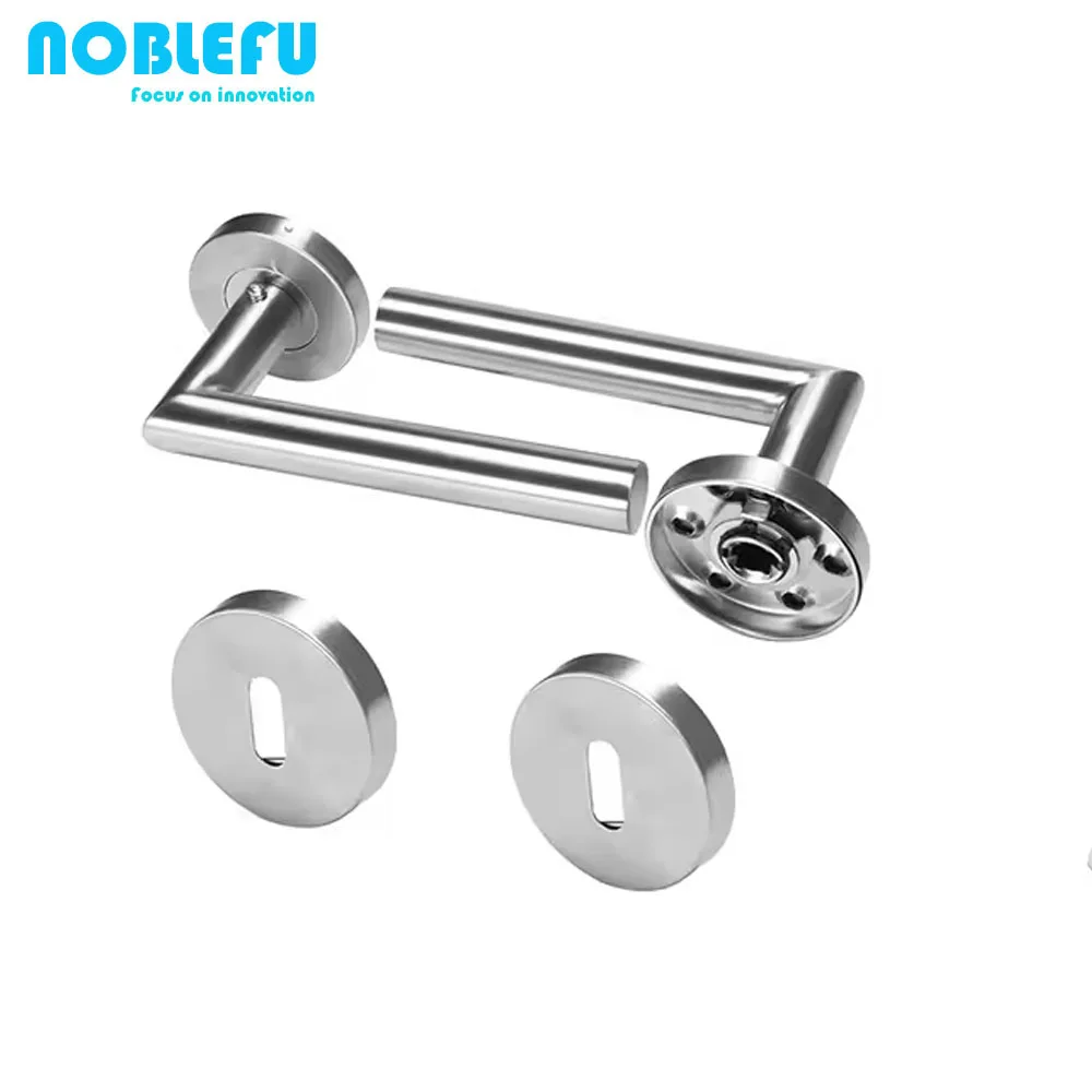 Custom architectural furniture Silver door handle with lock Interior door Hardware handle door handle