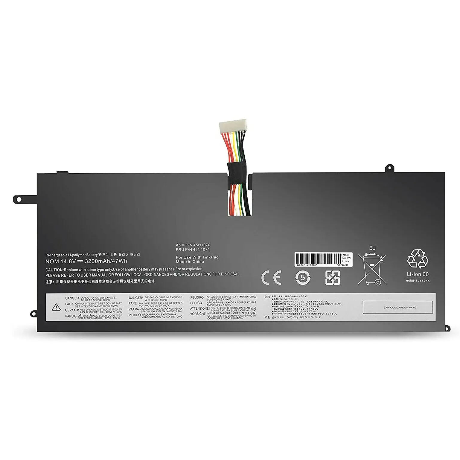 Laptop Battery Replacement for Lenovo Battery ThinkPad X1 Carbon 3444 3448 3460 X1C ASM 45N1071 Notebook Battery