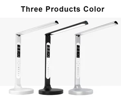 portative  durable mulit-functional speaker digital display learning Battery touchable controling paire usb port table lamp