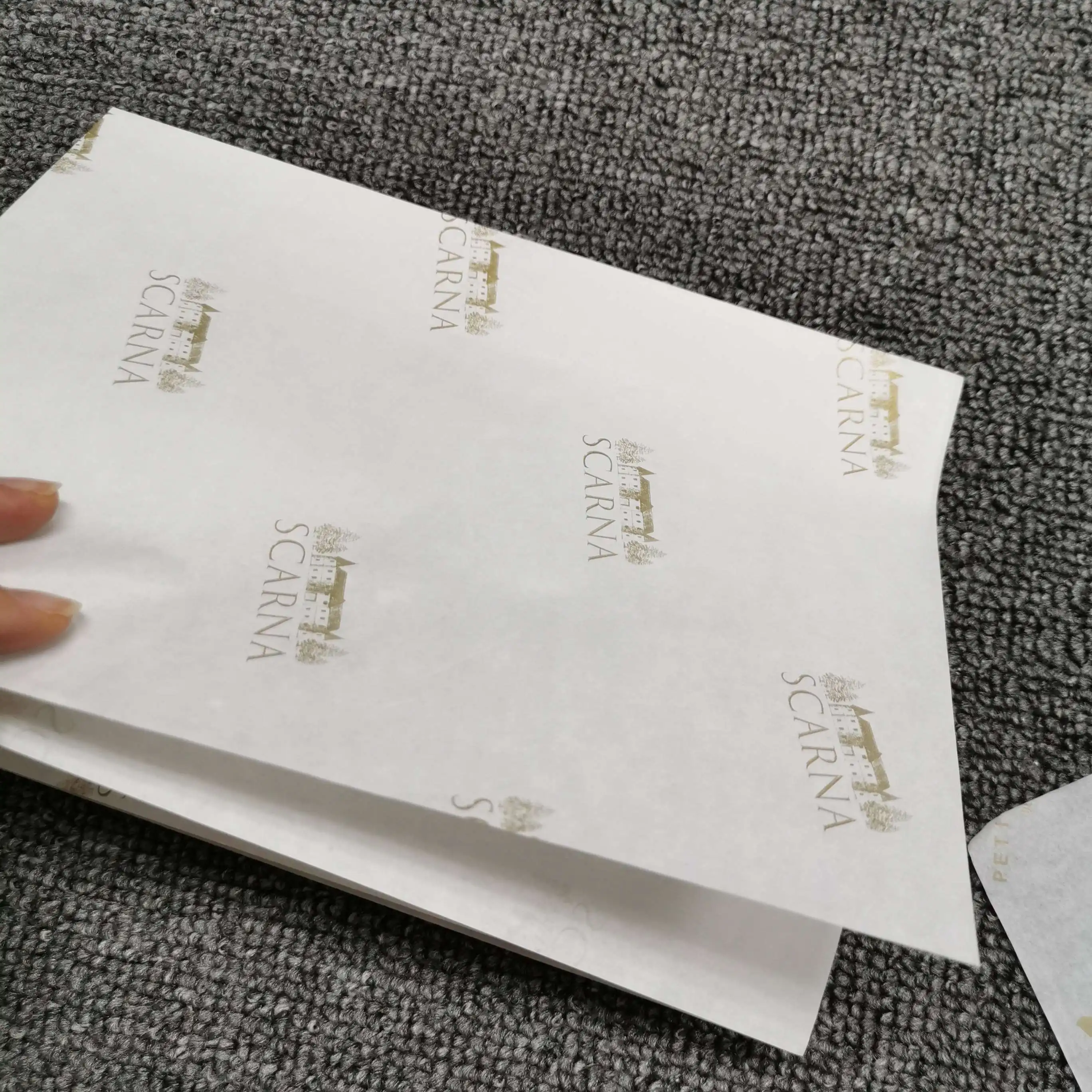 
custom printed logo 17g wrapping tissue paper for clothing 