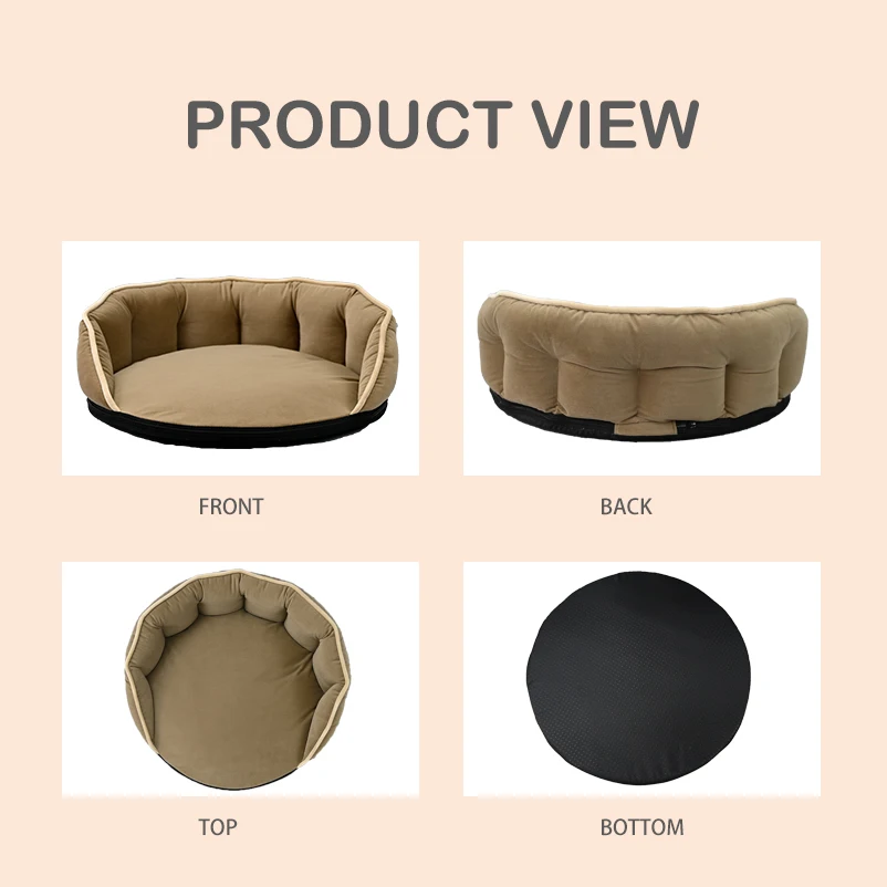Orthopedic Sofa Cotton Indoor Sleeping Washable All-Season Custom Logo Pet Bed Nest House For Dog Cat