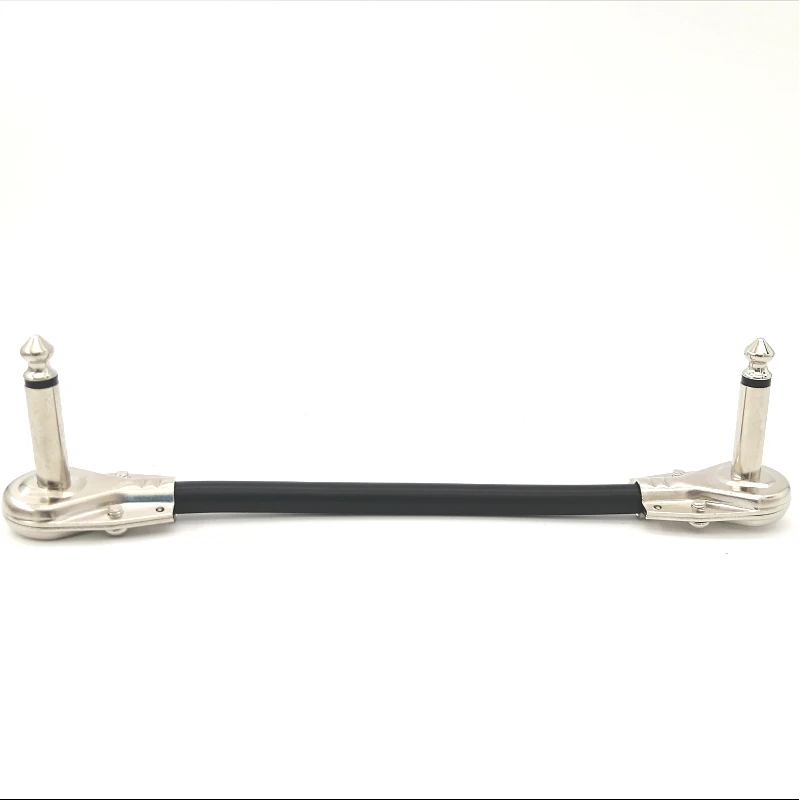 
Guitar Patch Cables Right Angle, 6 inch ,15 cm 1/4 6.35mm TS Effect Pedals Instrument Cables 