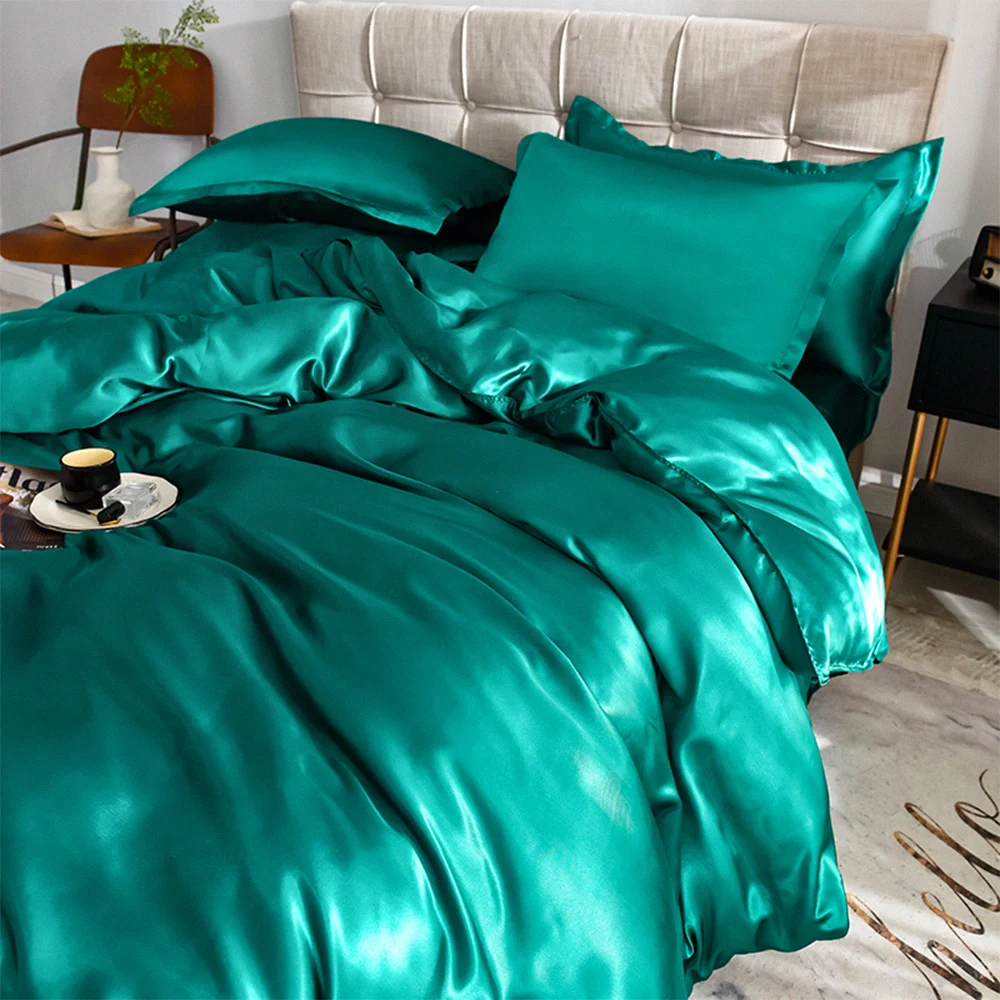 new solid colours king soft and cozy coverlet comfortable bedding king size printed bed spread custom satin duvet covers set