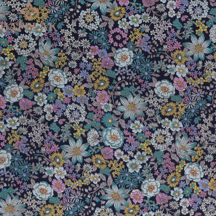 Низкий минимальный заказ оптовая продажа ткань из хлопка с цветочным принтом в наличии хлопчатобумажная для одежды