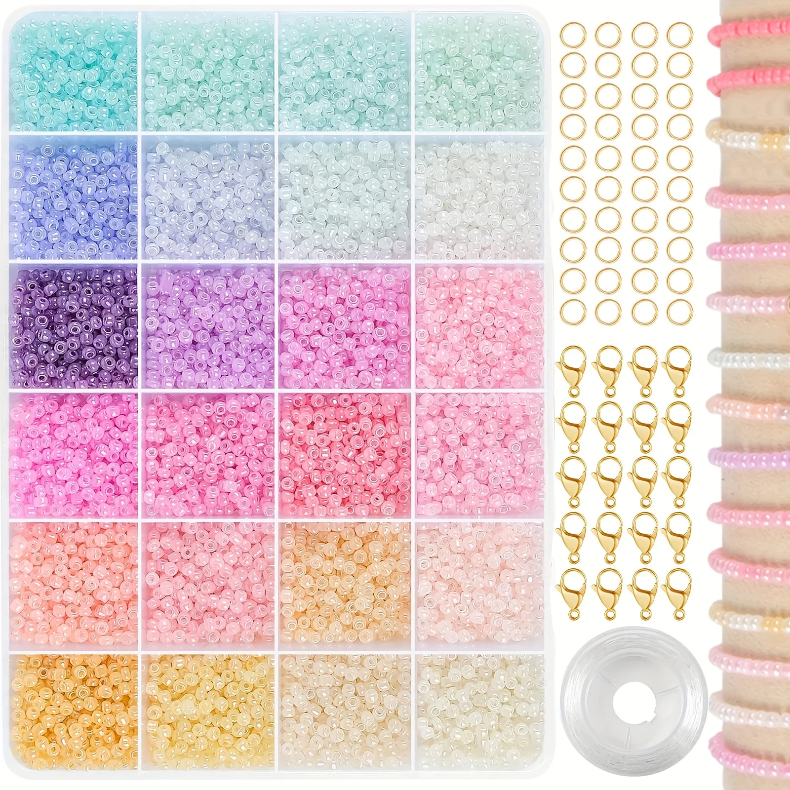 2024 new Glass Beads Kit 4mm Creamy Seed Beads for Unleashing Your Creativity in DIY Jewelry Making Bracelets & Necklace