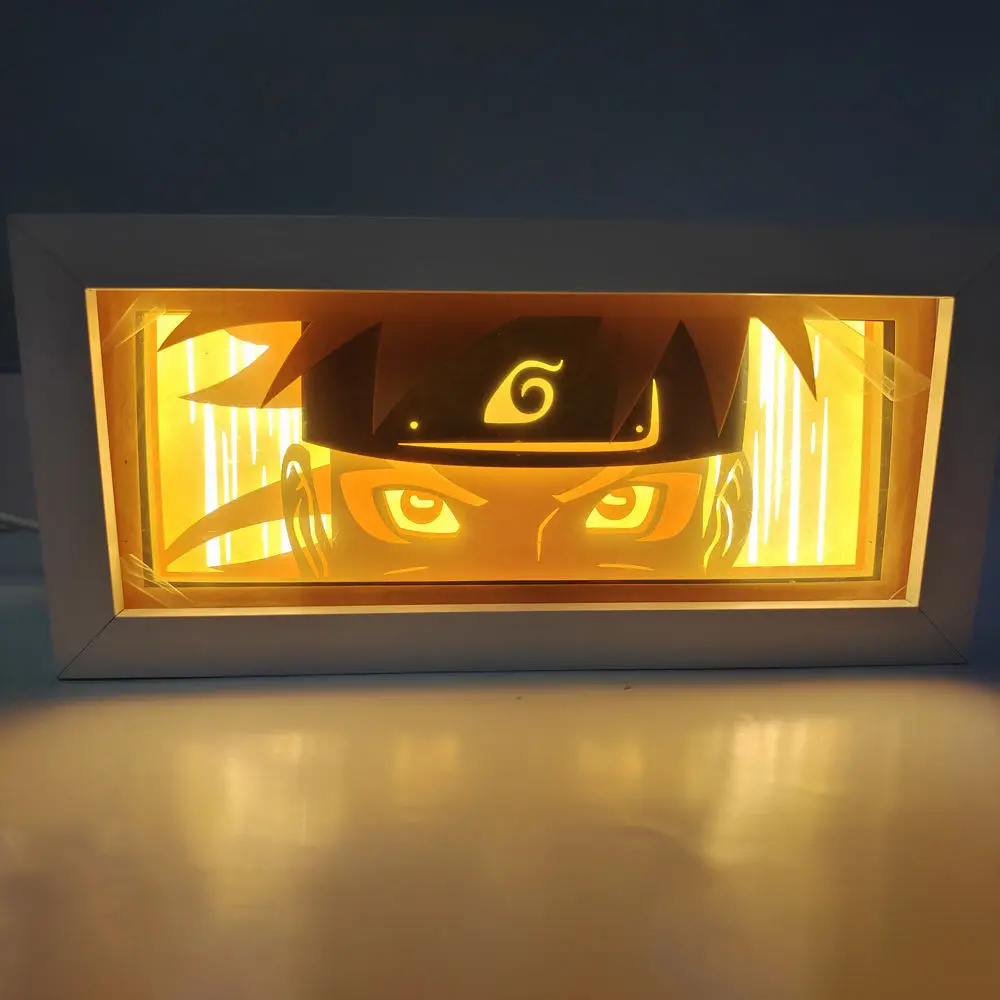 2023 Hot Selling Anime 3D Paper Cut Light Box Creative Plastic Picture Frame Led Night Lights