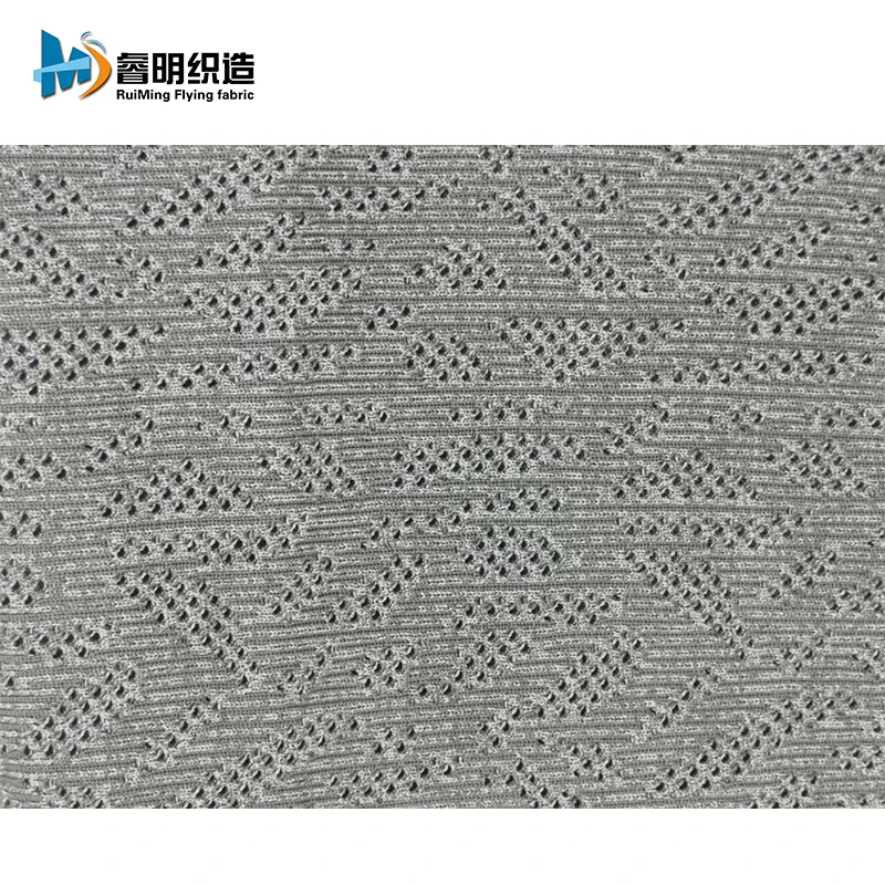 Customized elastic material wholesale fly woven upper capellada para calzado sports fly knit shoe material