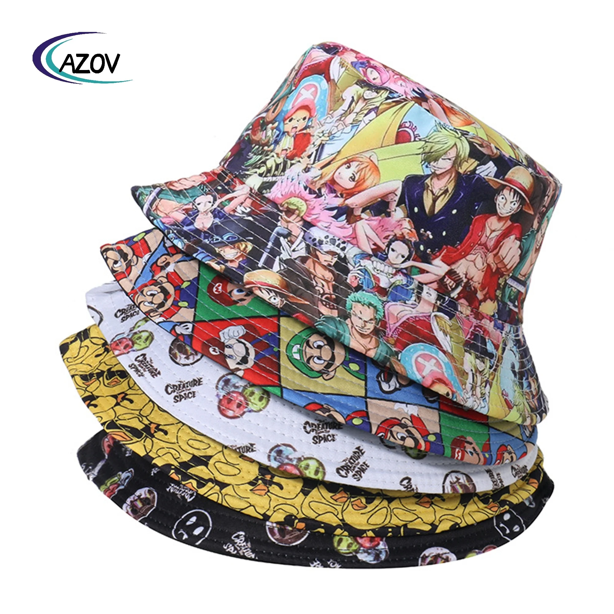 Женская 2025 Солнцезащитная шляпа с мультяшным 2024