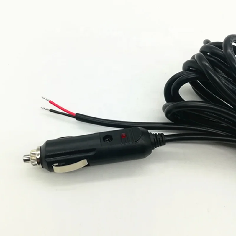 Custom 18awg 5A bare wire tinned end car cigarette lighter extension cable
